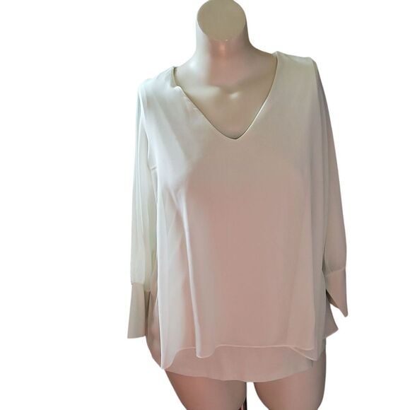 Soft Surroundings Tops - New Soft Surroundings Semi Sheer Overlay Long Sleeve Top Size L